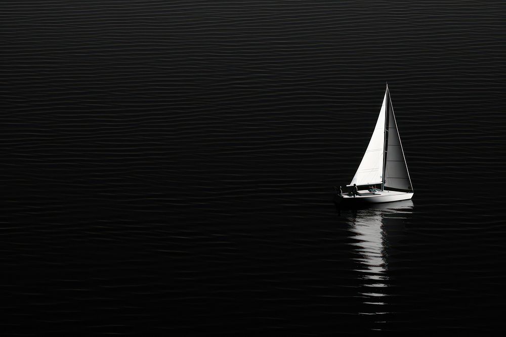 Photography sailing boat watercraft monochrome sailboat.