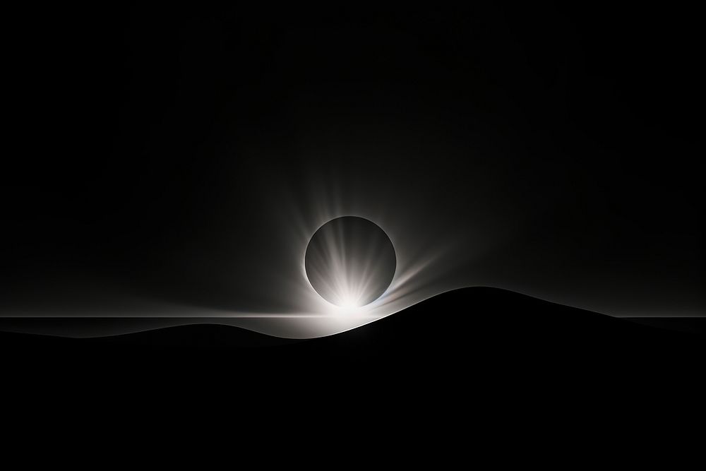 Photography solar eclipse monochrome astronomy nature.