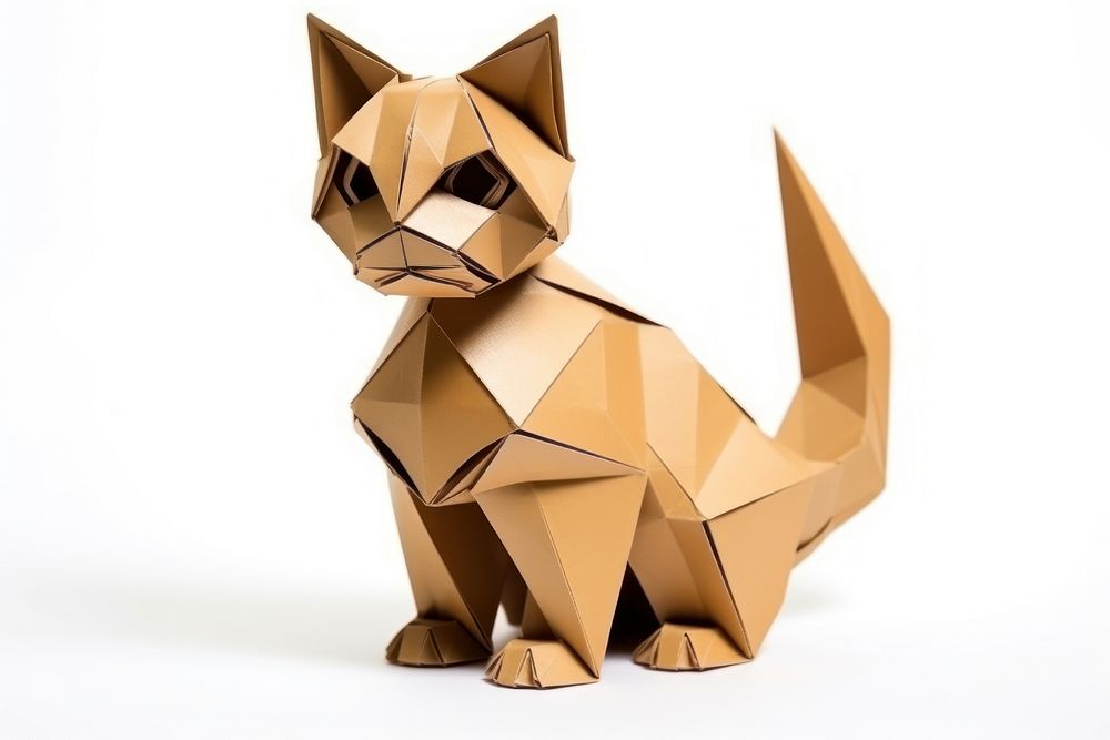 Cat cardboard origami paper.