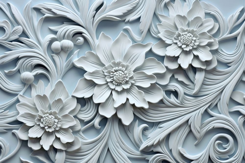 Chinese traditional bas relief pattern art wallpaper nature.