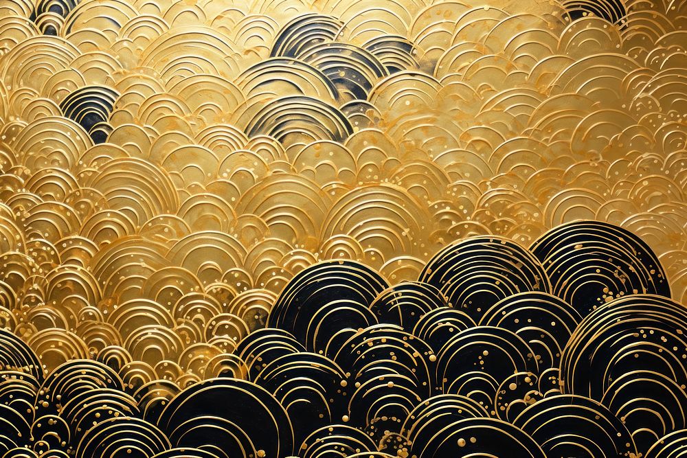 Circle pattern gold backgrounds repetition.