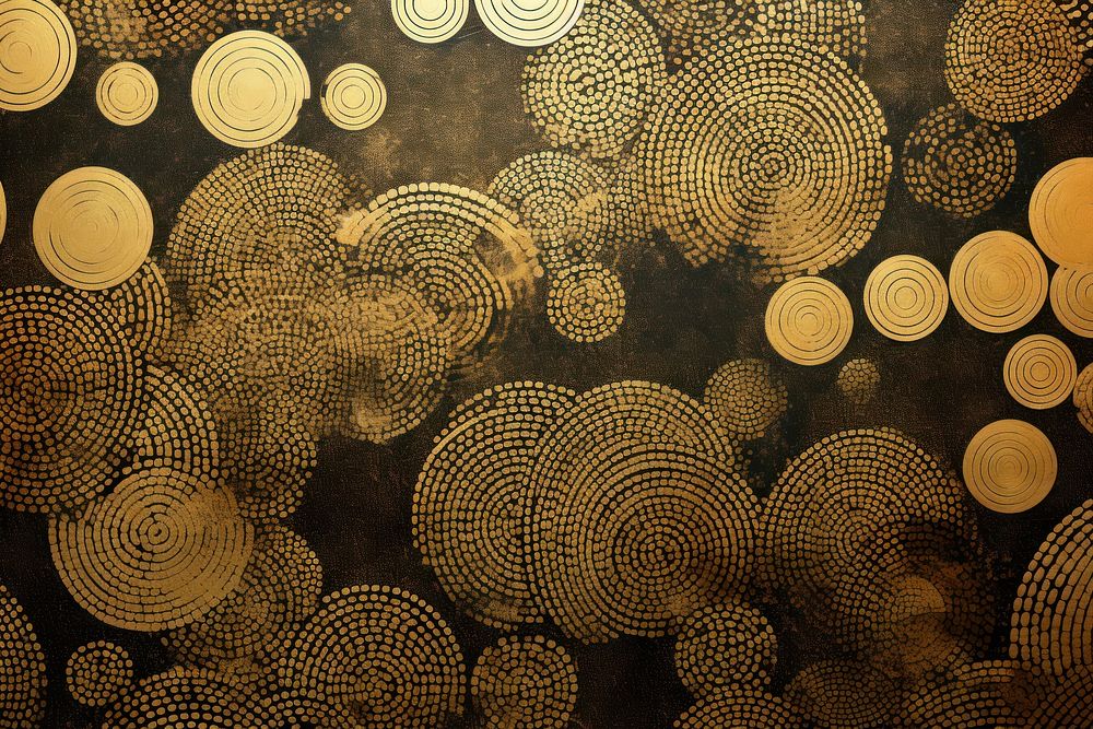 Circle pattern gold backgrounds repetition.
