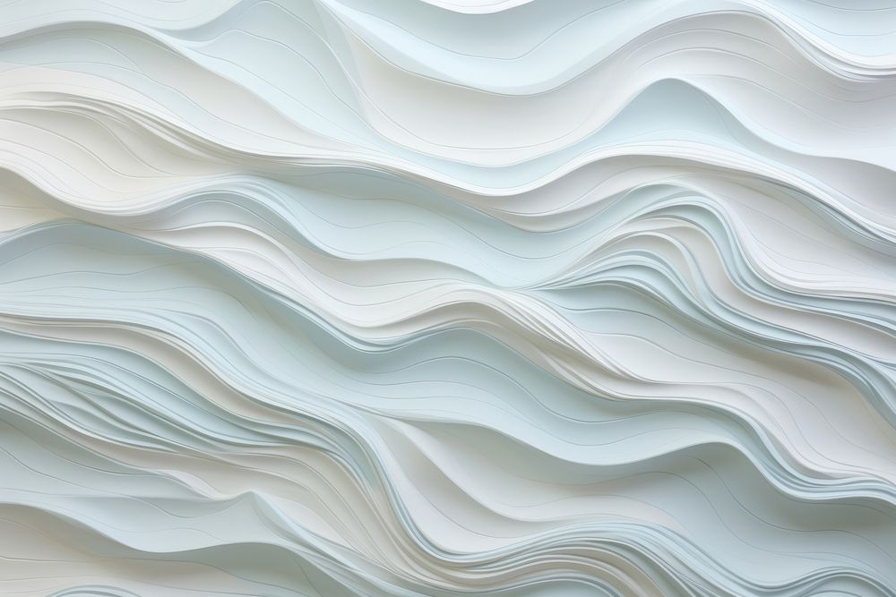Cloud wave bas relief pattern white paper backgrounds.