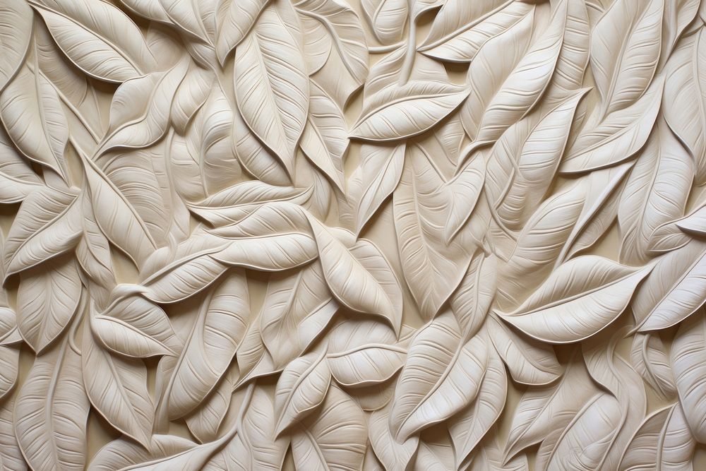 Dried leaf bas relief pattern wood art backgrounds.