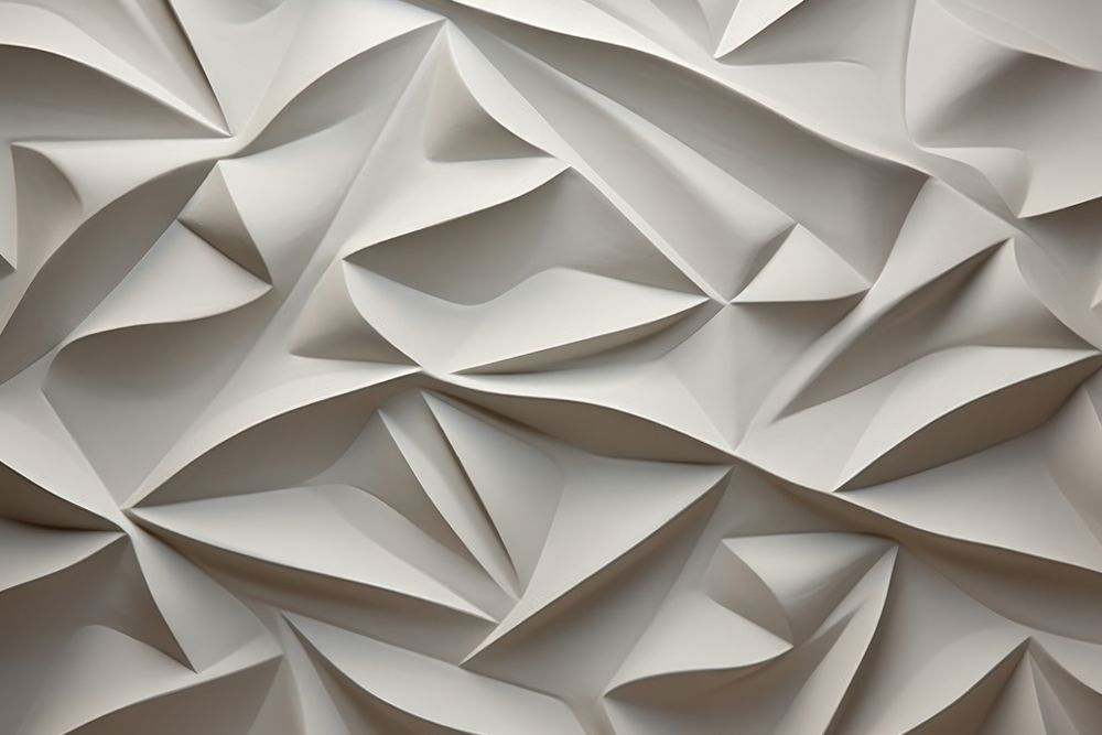 Geometric bas relief pattern paper wall art.