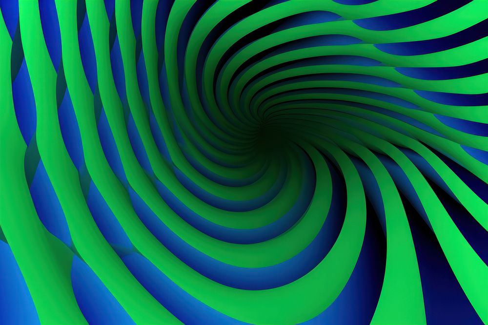 Green and blue op art background backgrounds pattern spiral.