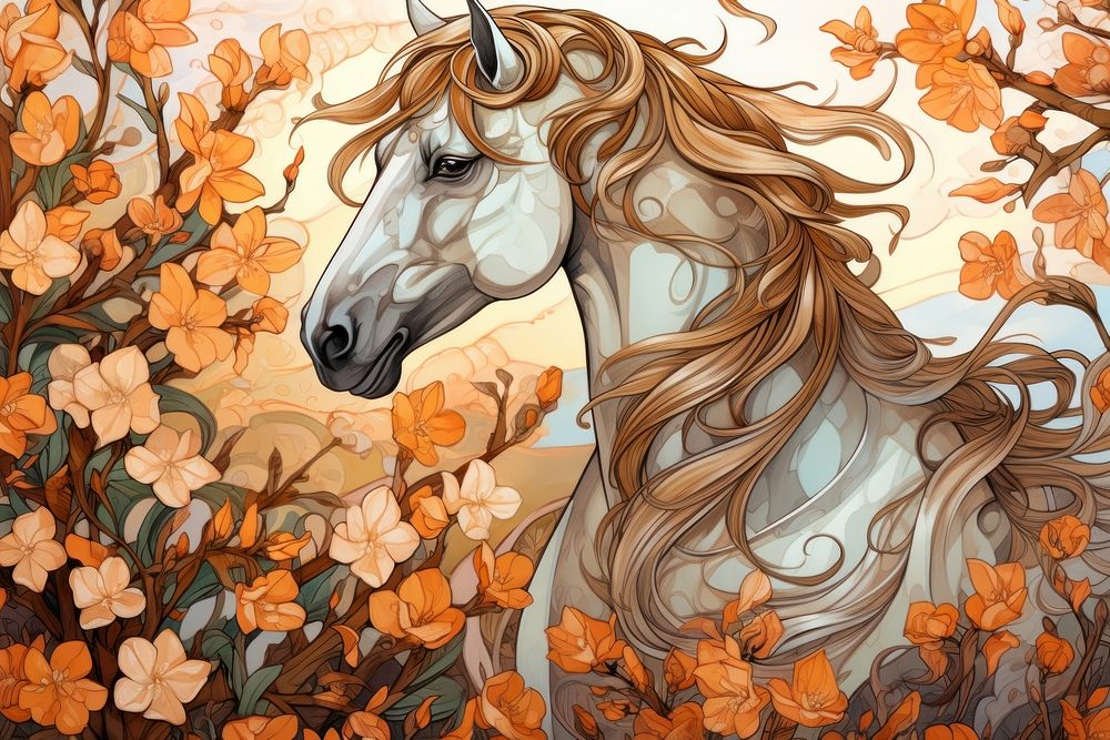 Horse horse art illustrated.