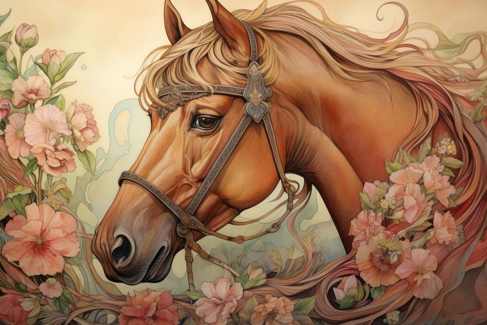 Horse horse art painting.
