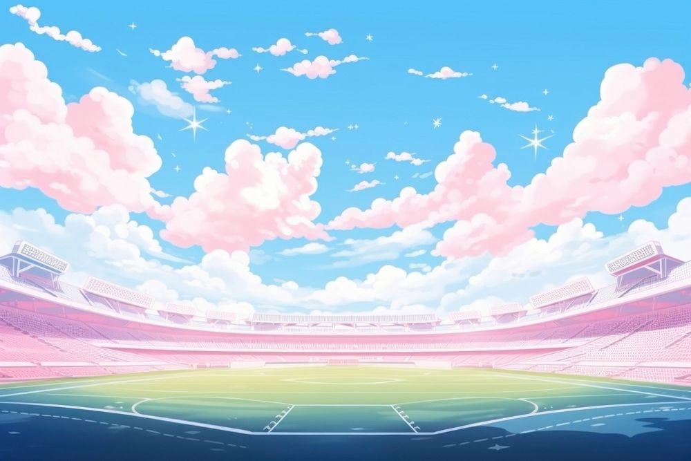 Illustration stadium backgrounds outdoors football.