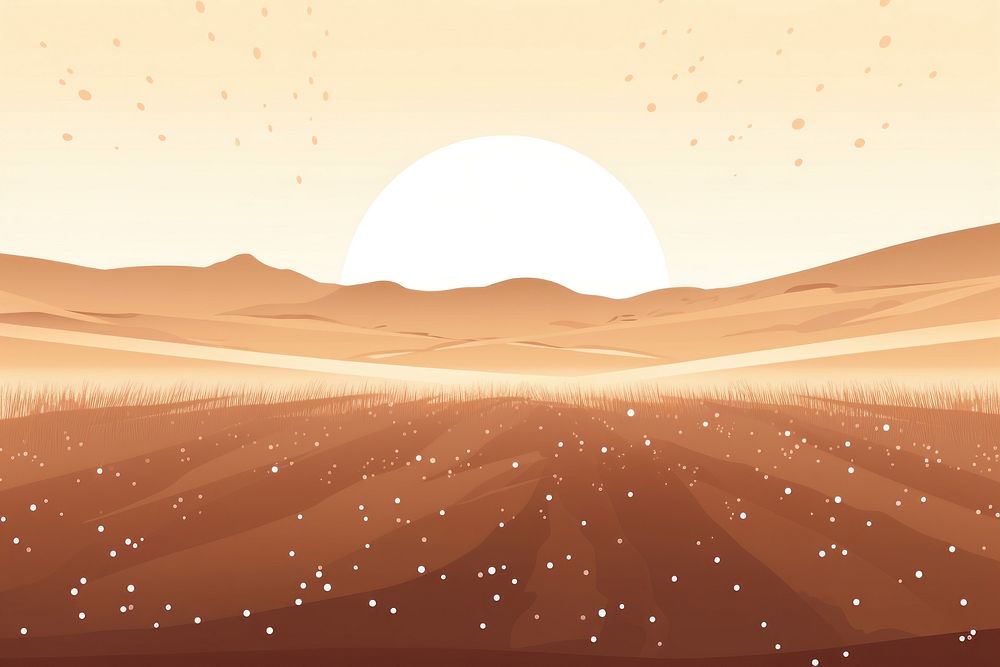 Illustration wheat field landscape backgrounds outdoors.