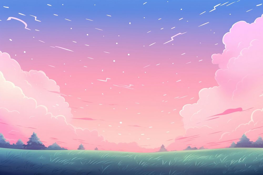 Illustration wheat field landscape sky backgrounds.