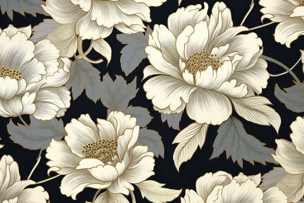 Japanese flower pattern wallpaper petal Free Photo Illustration