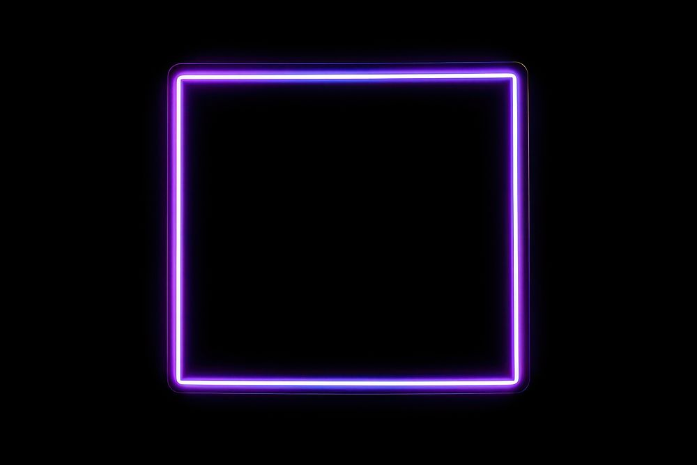 Neon frame violet light black.