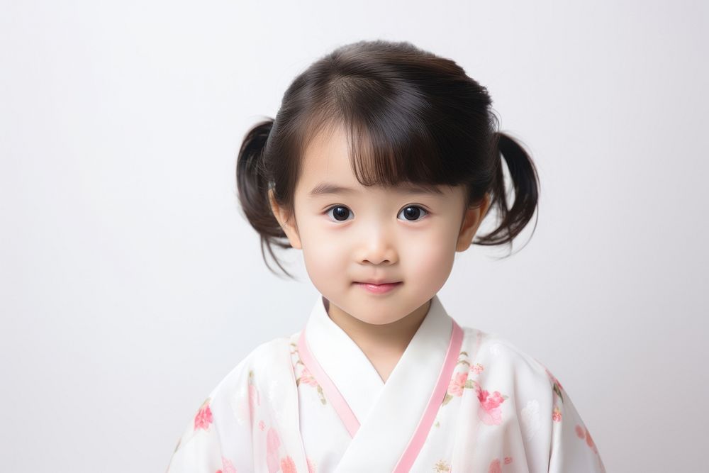 Photo chinese toddler girl portrait kimono child. AI generated Image by rawpixel.