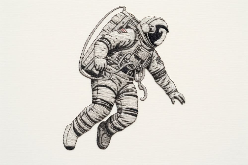 Astronaut drawing sketch illustrated.