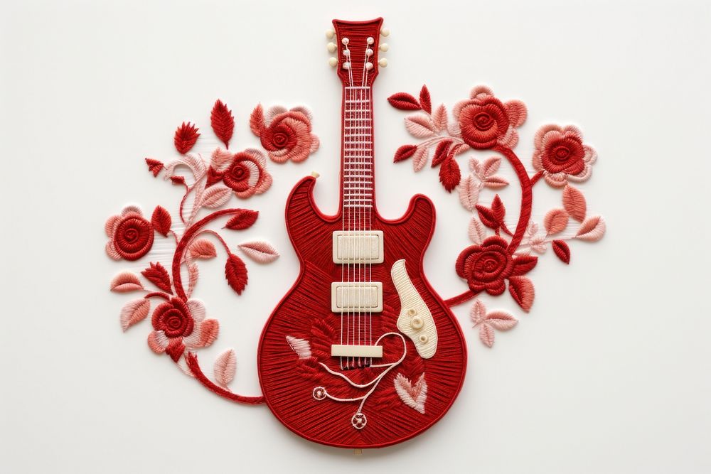 Guitar pattern decoration creativity.