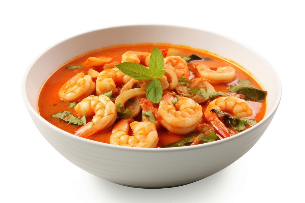 Tom Yum Goong Thai seafood shrimp curry.