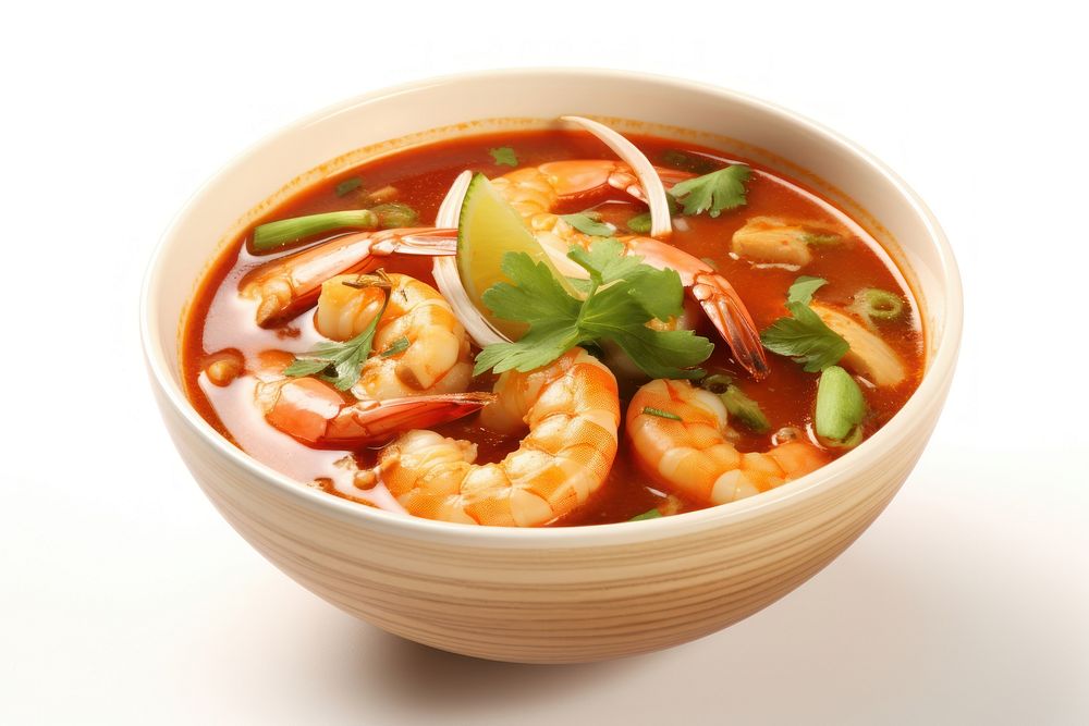 Tom Yum Goong Thai soup seafood curry.