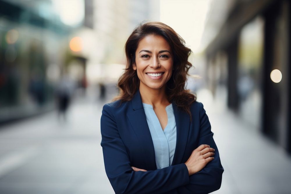 South asian businesswoman adult smile happy.