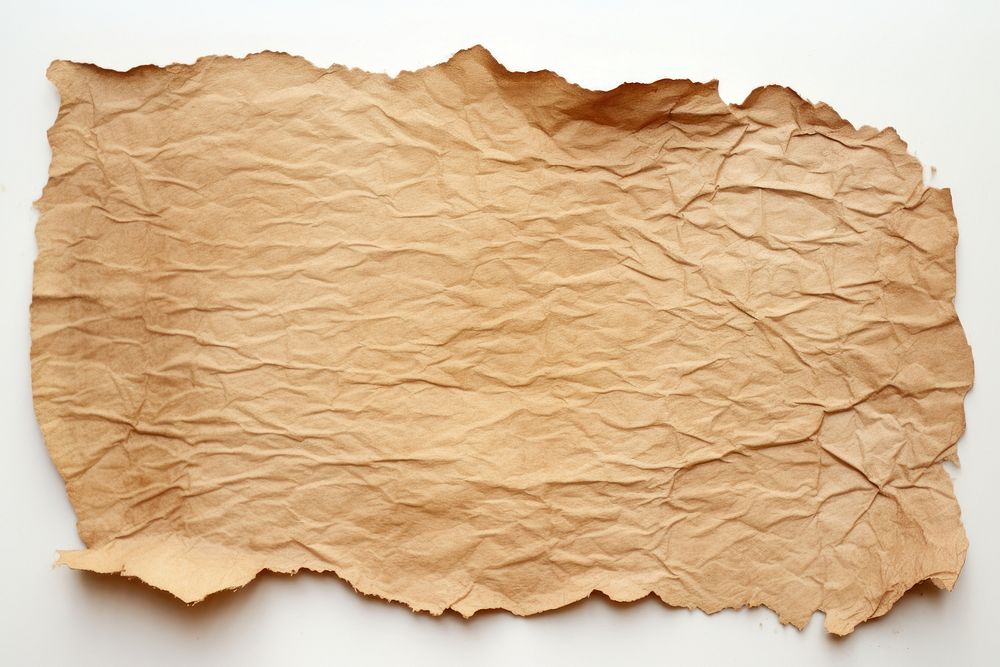 Ripped brown paper backgrounds texture white background.