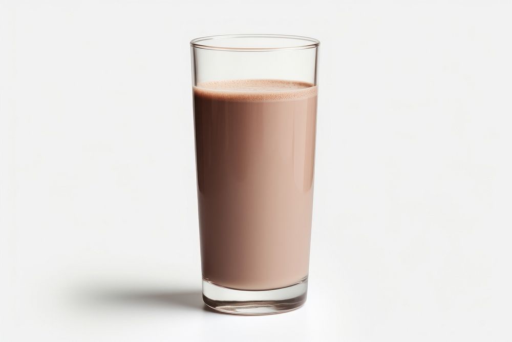 Chocolate milk juice drink glass.