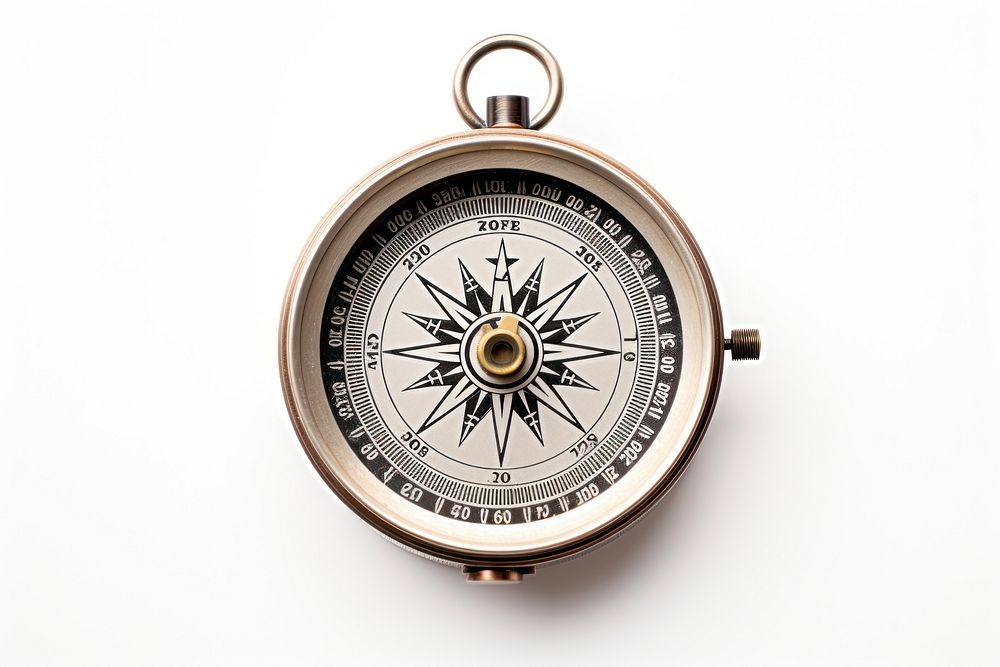 Compass locket white background accessories. AI generated Image by rawpixel.