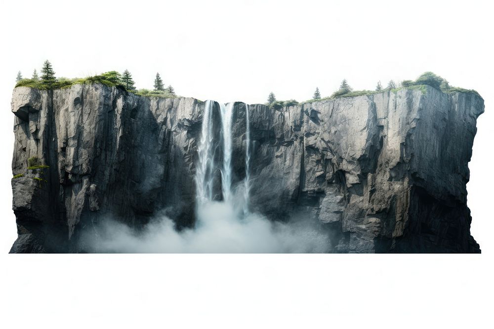 Cliff of waterfall nature landscape outdoors. AI generated Image by rawpixel.