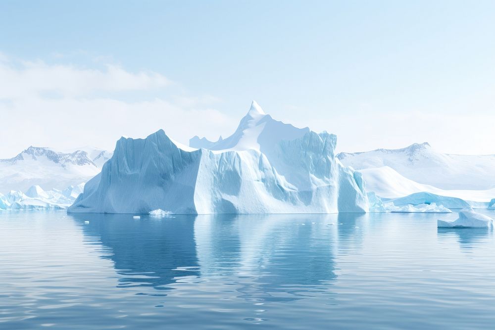 Iceberg landscape nature mountain outdoors. AI generated Image by rawpixel.