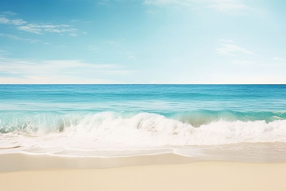 Landscape beach nature outdoors horizon. AI generated Image by rawpixel.