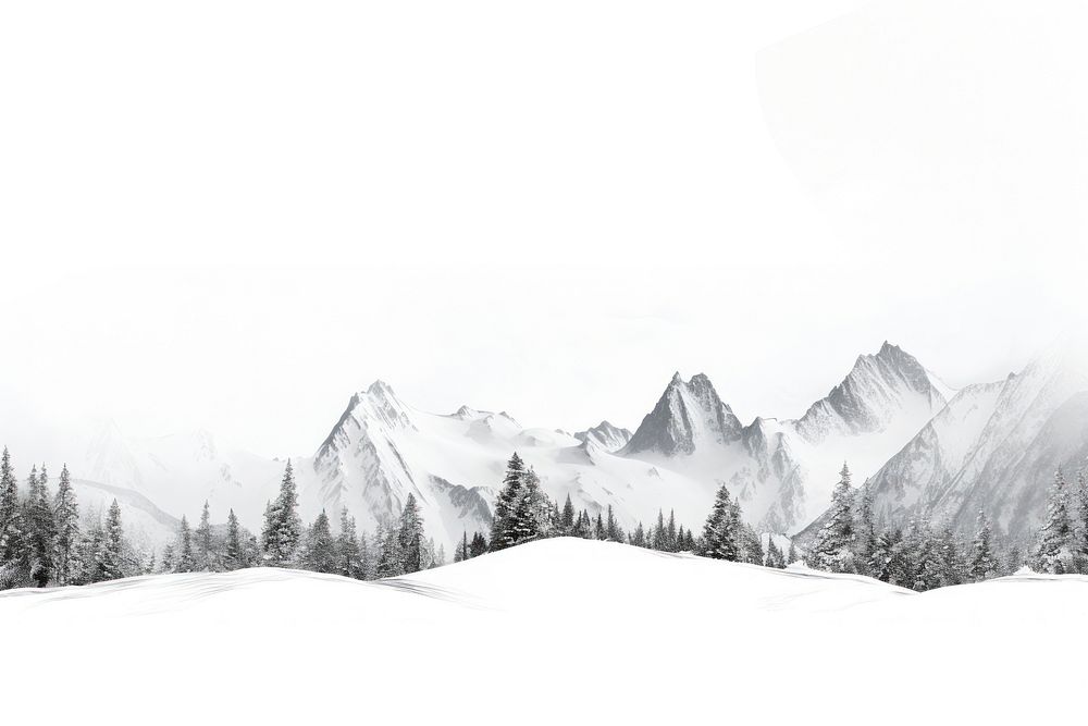 Landscape snowy mountain nature panoramic outdoors. AI generated Image by rawpixel.