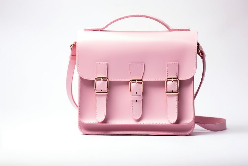 Pink female bag briefcase handbag purse.