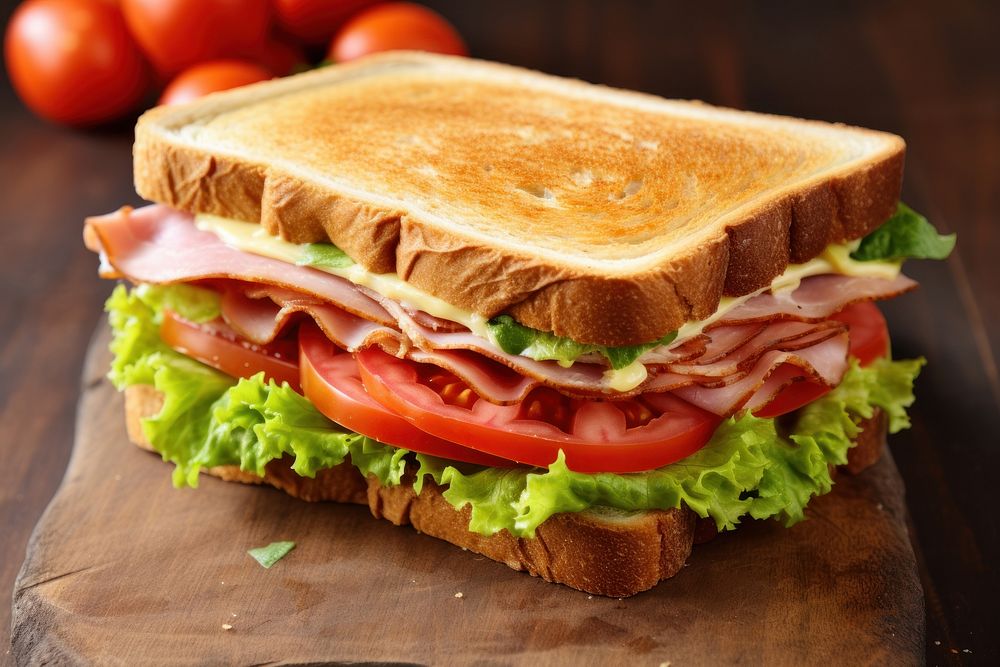 Sandwich sandwich bread lettuce.