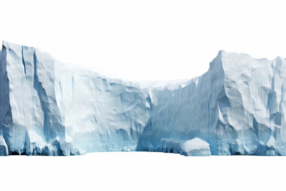 Snowy ice cliff nature mountain outdoors. AI generated Image by rawpixel.