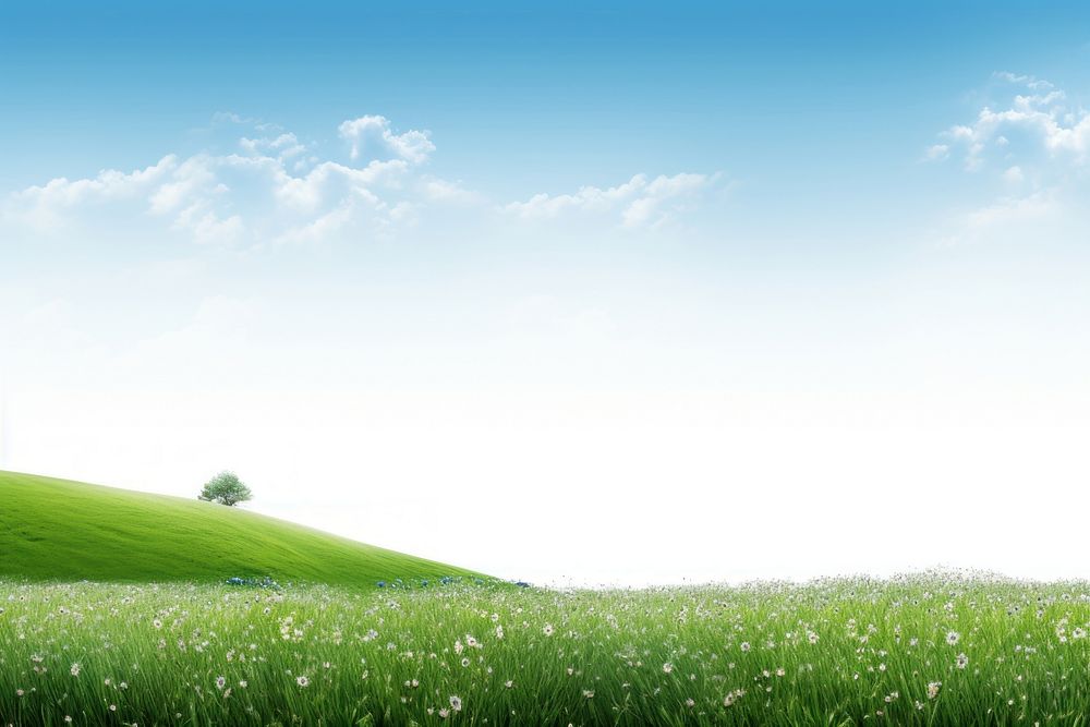 Spring hills landscape nature backgrounds. AI generated Image by rawpixel.
