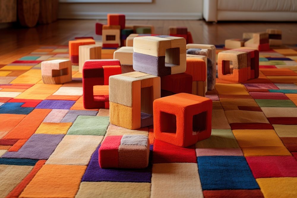Toy carpet block wood.