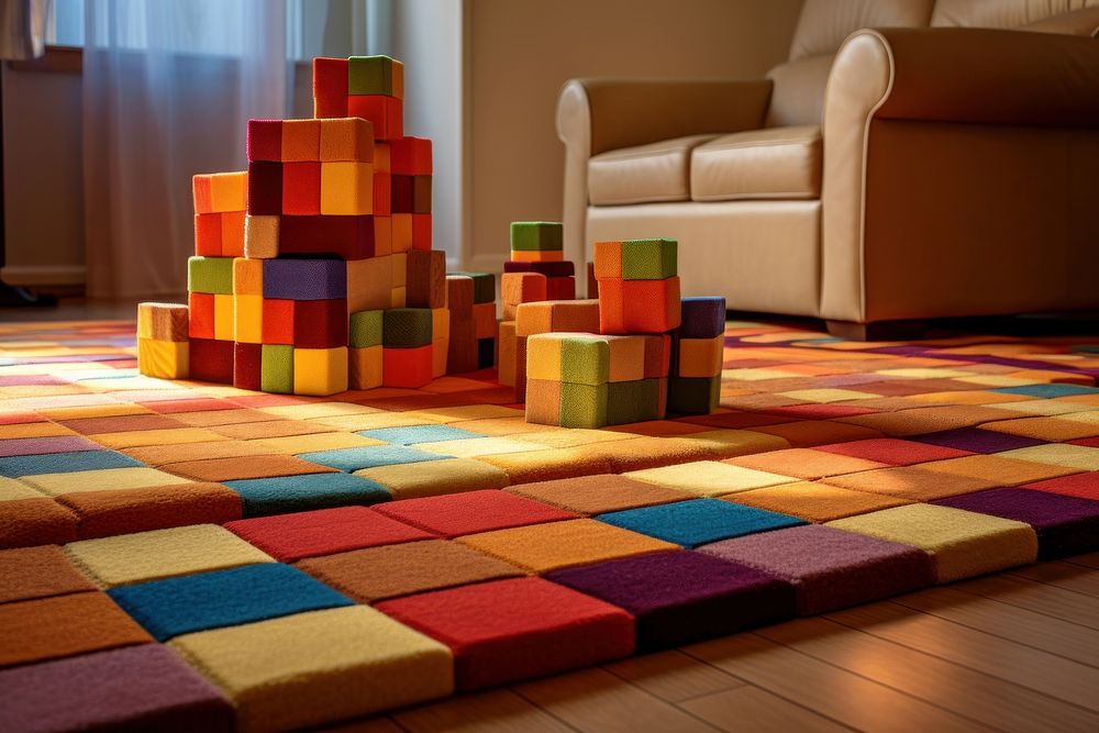 Toy furniture carpet block.