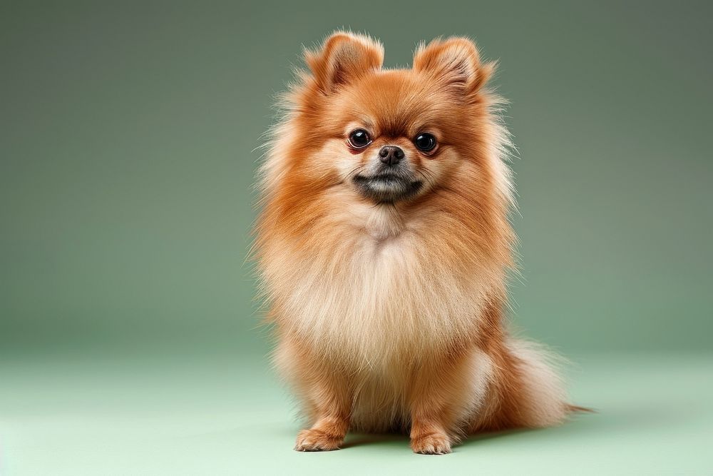 Pomeranian dog mammal animal pet.