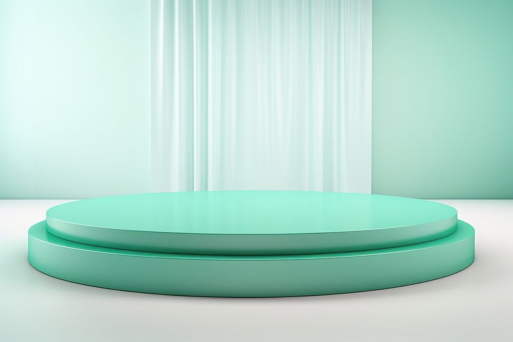 Mint green product podium furniture turquoise absence.