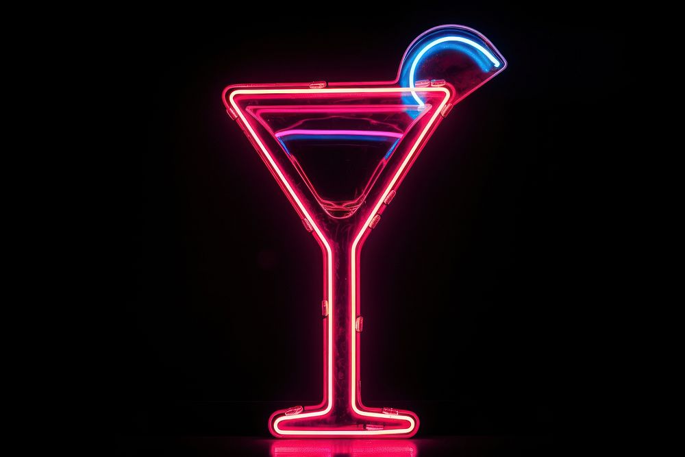 Neon cocktail light drink.