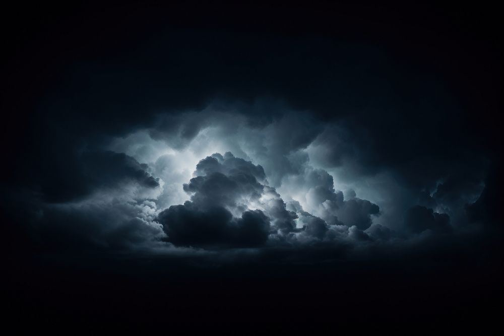 Dark background sky thunderstorm nature.