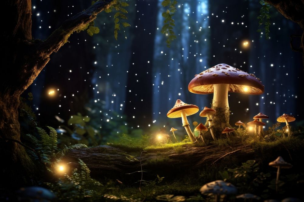 Fairy mushroom outdoors nature.