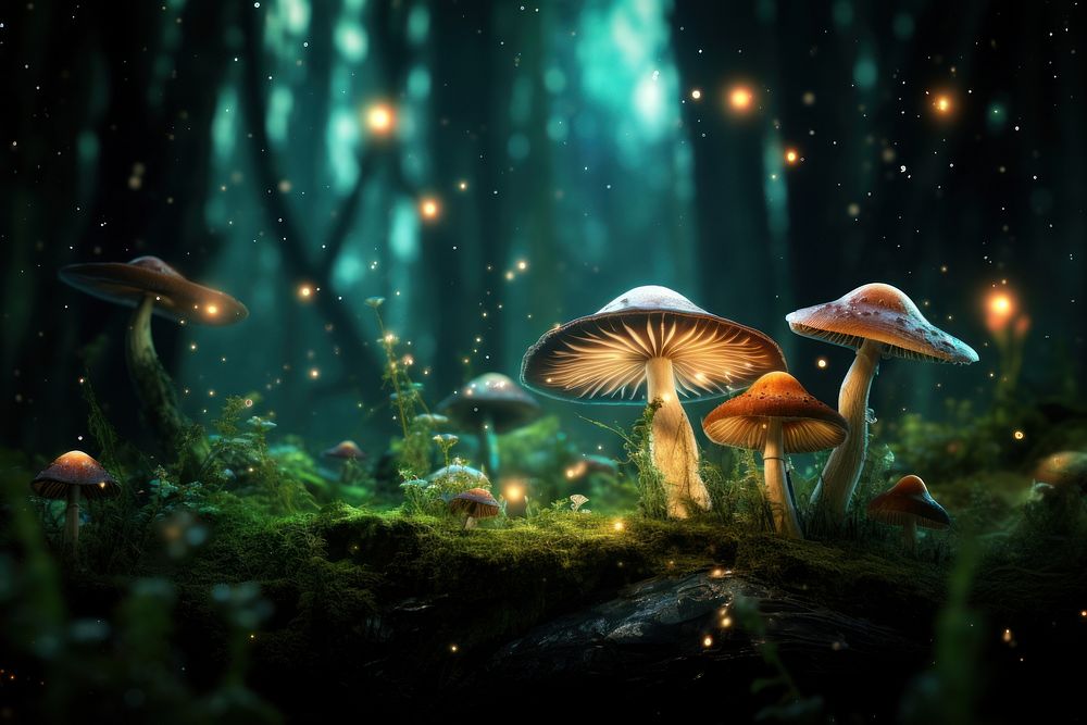 Fairy mushroom outdoors nature.