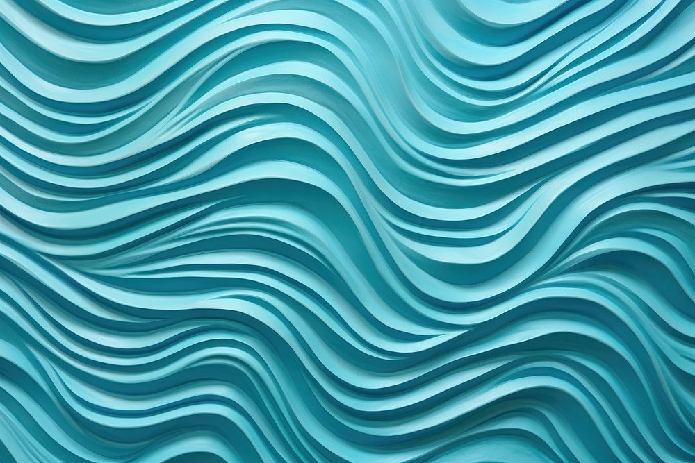 Sea wave bas relief pattern turquoise backgrounds repetition.