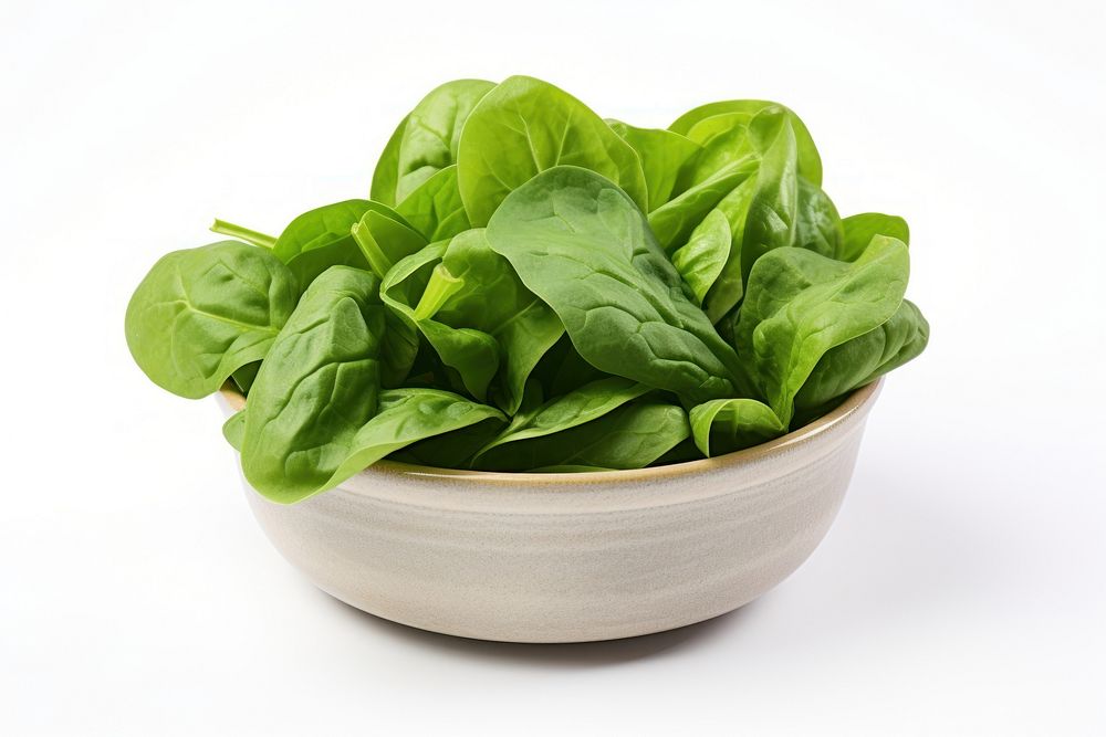 Spinach in a bowl vegetable plant food. AI generated Image by rawpixel.