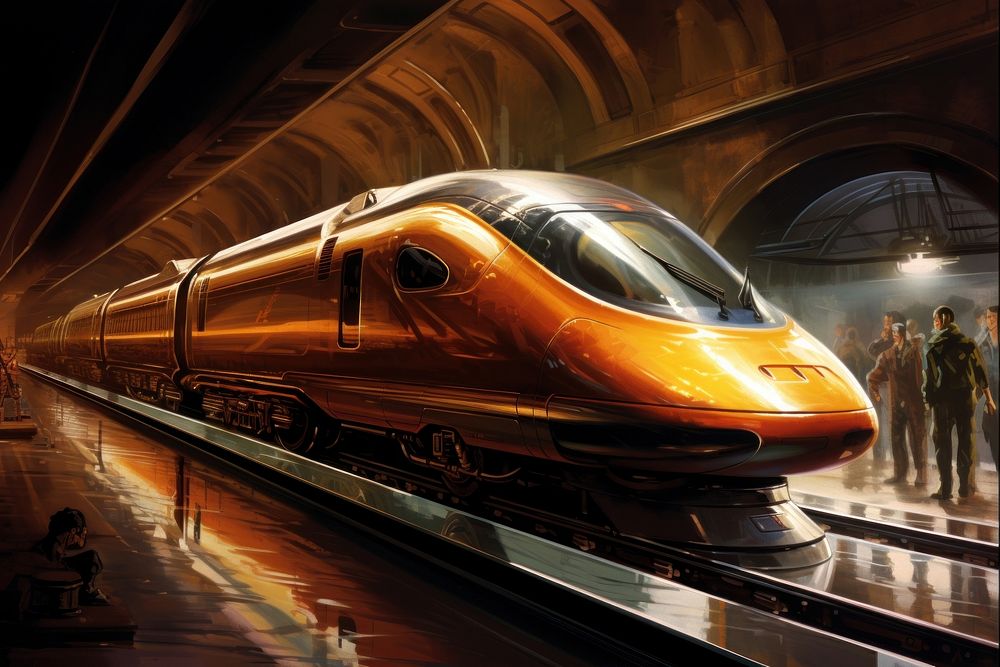 High speed train railway vehicle transportation.