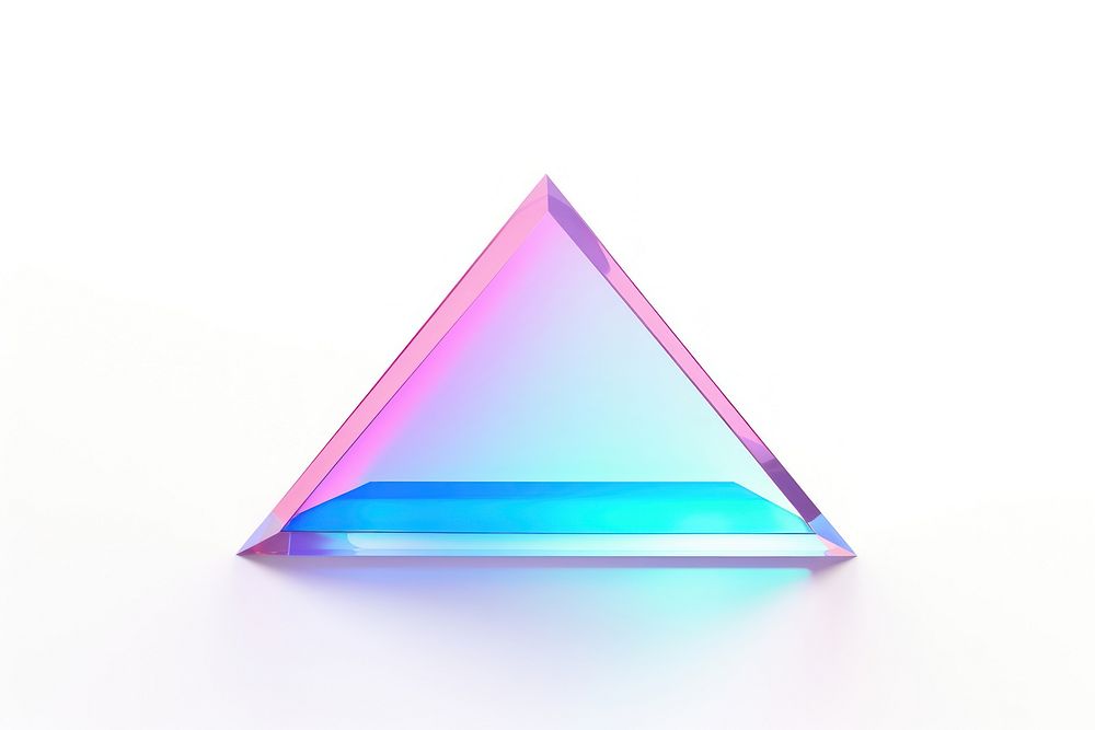 Arrow white background gemstone triangle.