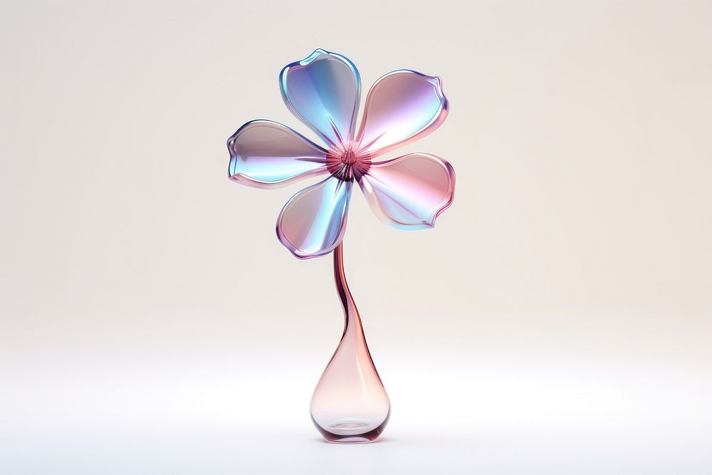 Flower glass petal vase.