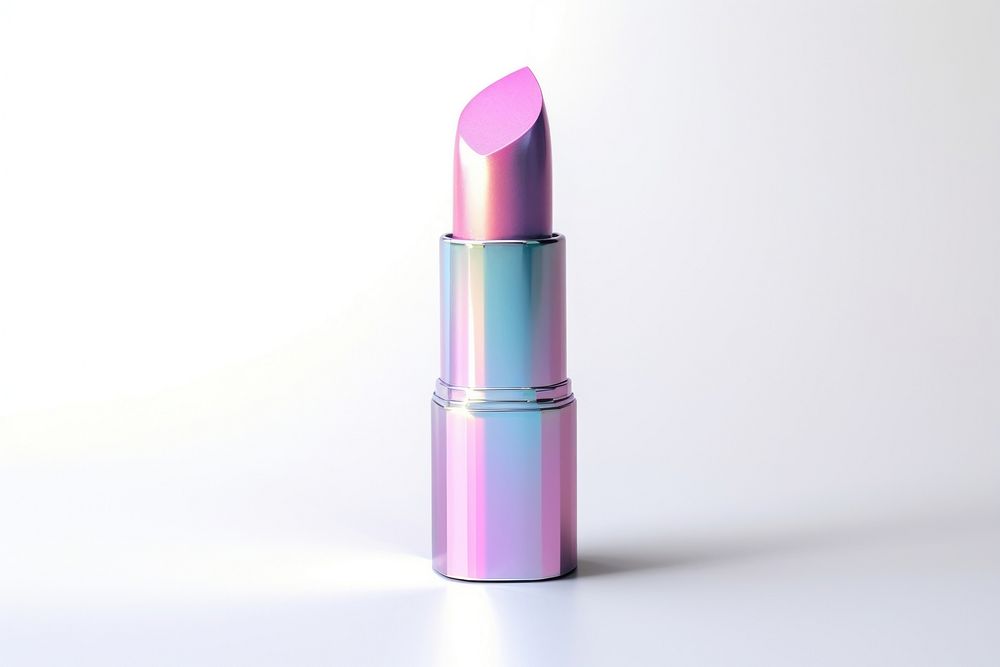 Lipstick cosmetics white background magenta.