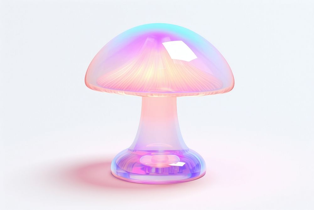 Mushroom lampshade mushroom white background.