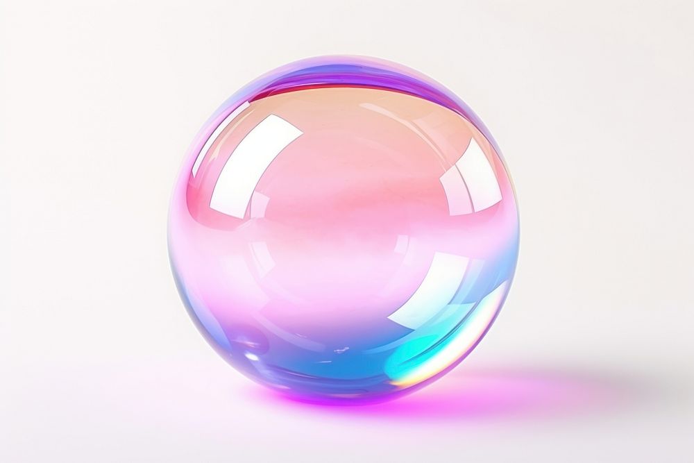 Soap a bubble transparent sphere glass.